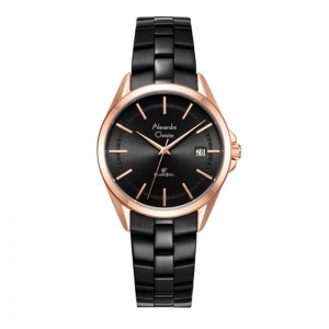 Alexandre Christie AC 8652 Rosegold Black Lady LDBBRBA